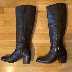 Frye Malorie Knotted Black Tall Boots, Size 8, EUC!!